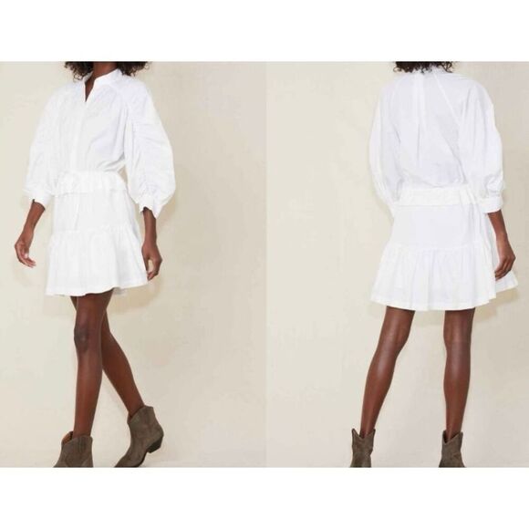 FRAME  RUCHED SLEEVE DRESS size L - Picture 9 of 9